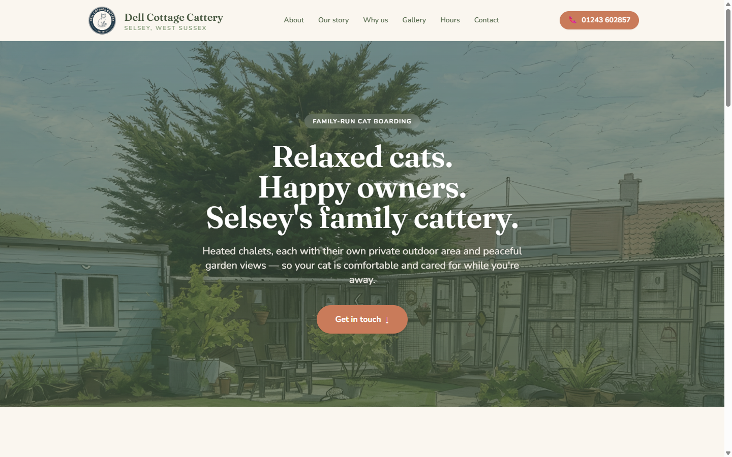 Dell Cottage Cattery — desktop view