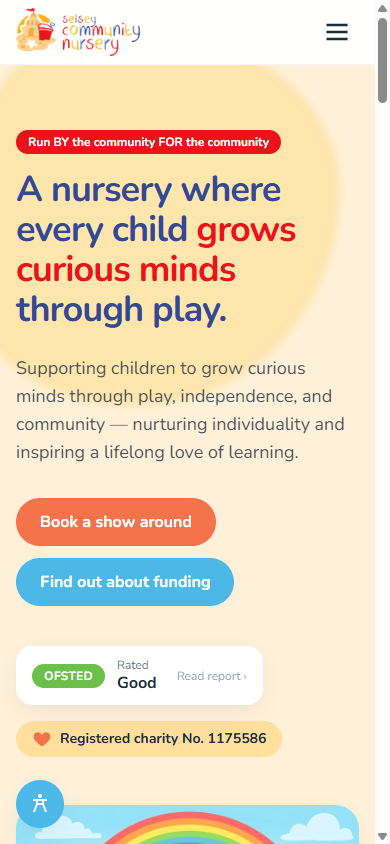 Selsey Community Nursery — mobile view